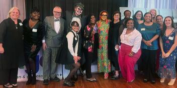 Library staff and board members at OPAGLA+ gala