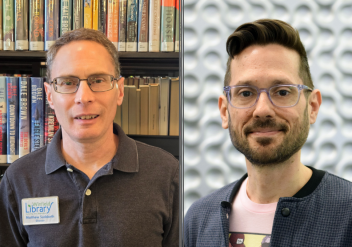 Retiring director Matthew Suddarth on left, new director Joe Marcantonio on right. 