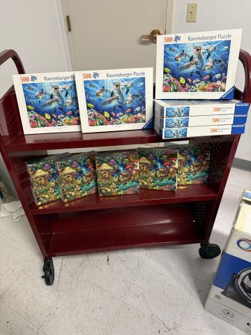 6 Dolphin puzzles, 5 Fairy Garden puzzles. 